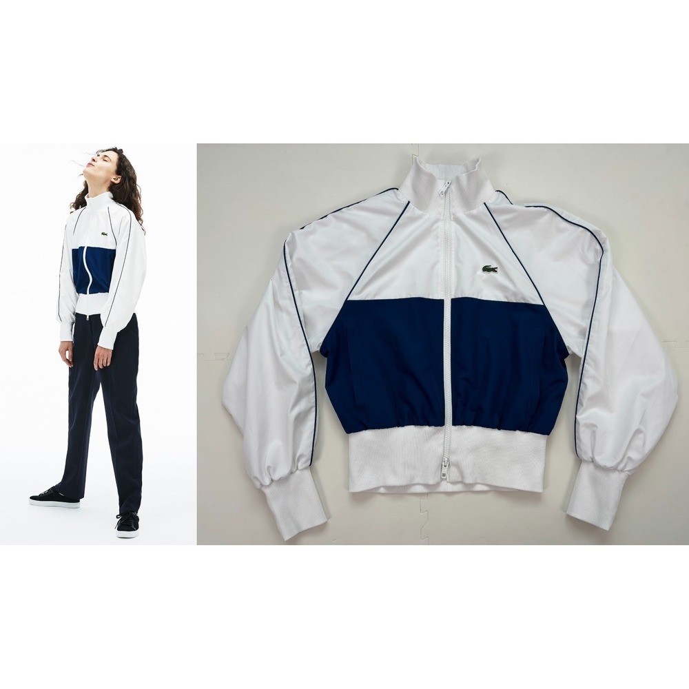 Lacoste Women's Jacket Track Retro Sport Tennis Old Money Athleisure - Size 36/S